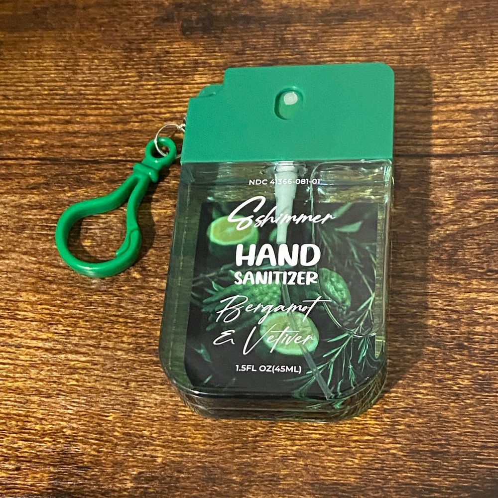 Green Hand Sanitizer with Clip
